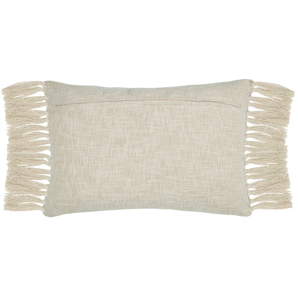 Elkford Geometric Fringed Cushion duck egg blue, VOYAGE MAISON