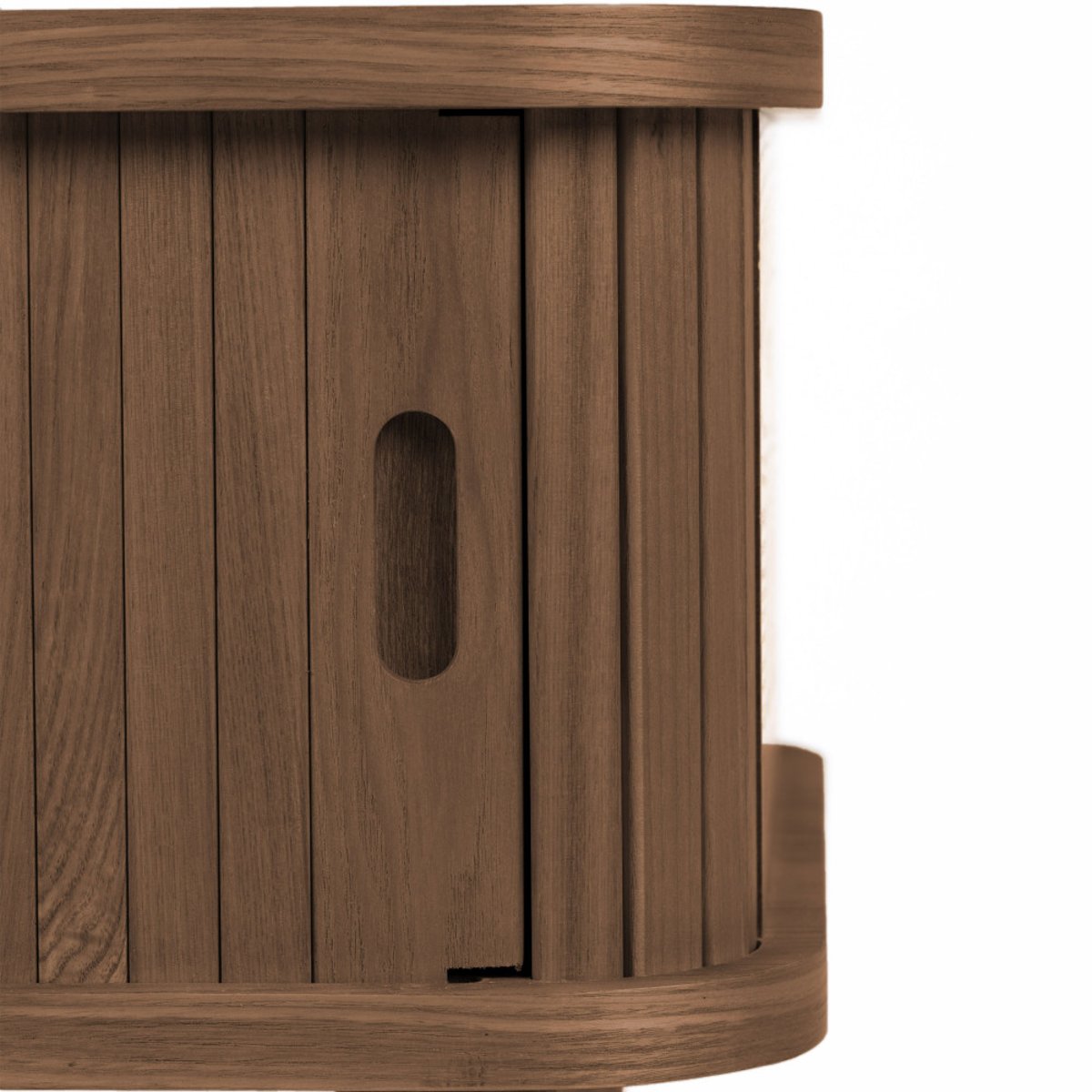Table d'appoint design en bois - Barbier bois foncé, ZUIVER