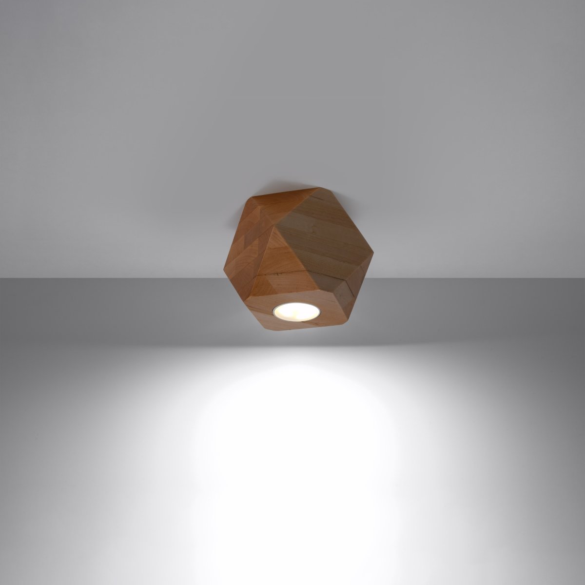 Plafonnier Bois Bois Naturel GU10 1 Woody marron, EDEN