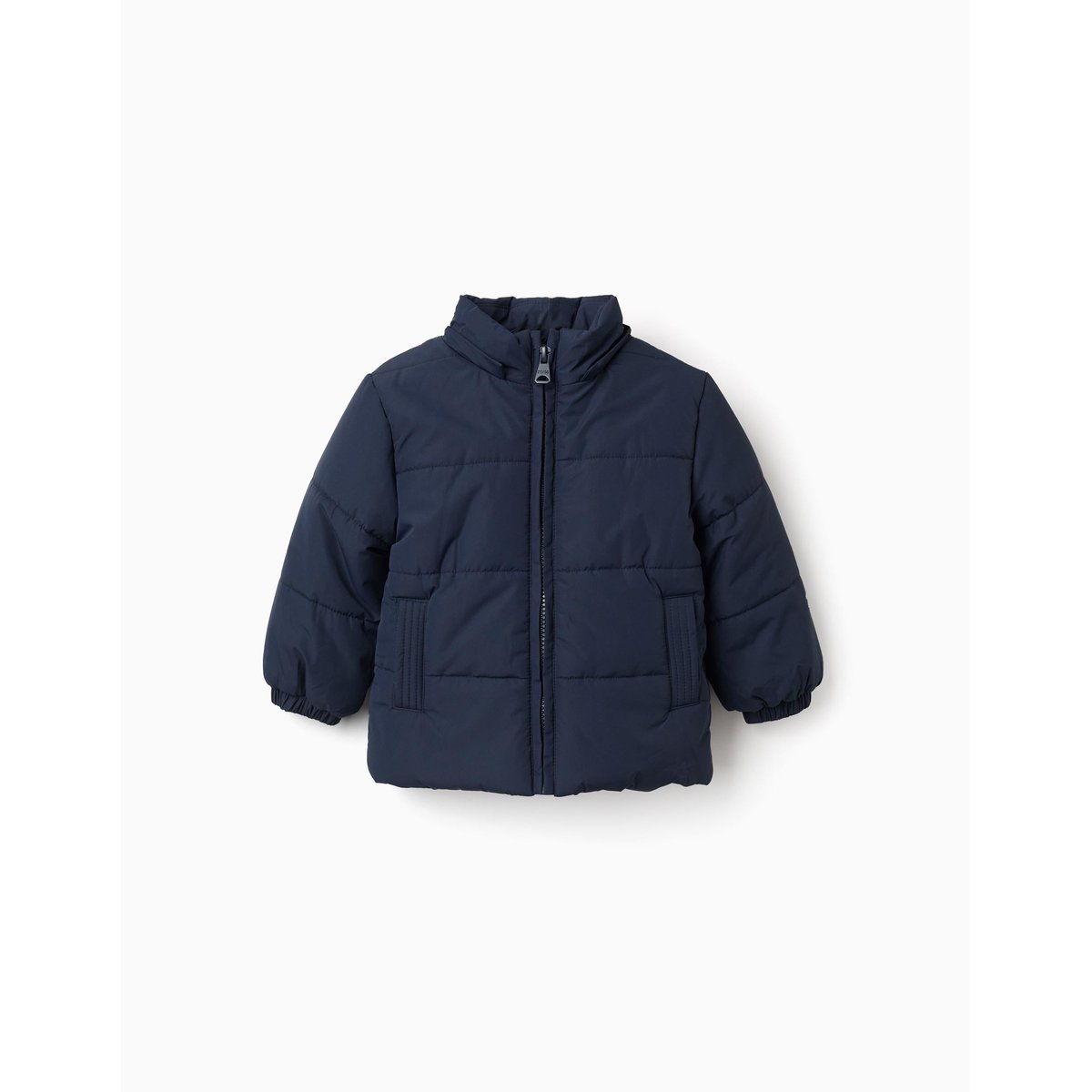 Doudoune avec doublure en polaire et capuche amovible bleu foncé, ZIPPY
