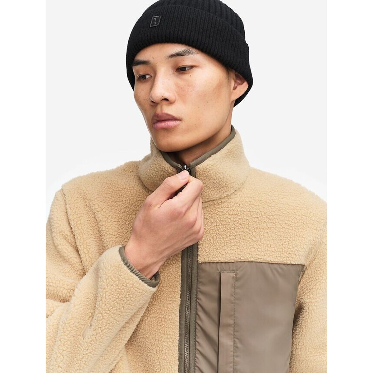 Fleece gecombineerd met ander materiaal donkerbeige, AIGLE