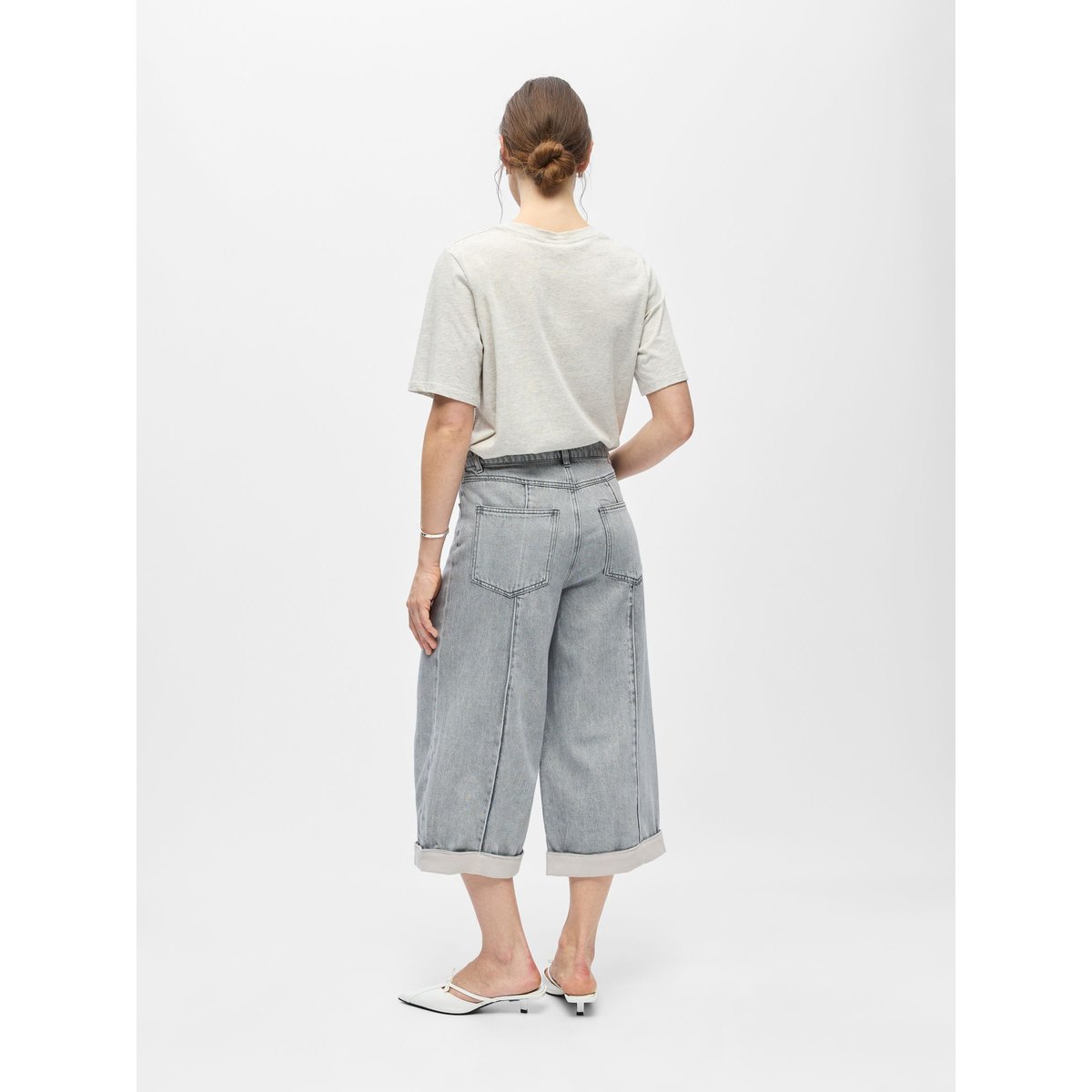 Short light grey denim, OBJECT