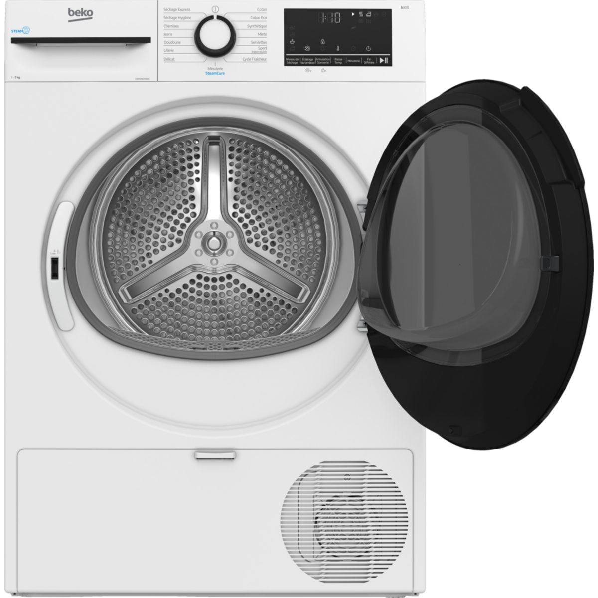 Sèche linge pompe à chaleur D3H29D93WC couleur unique, BEKO
