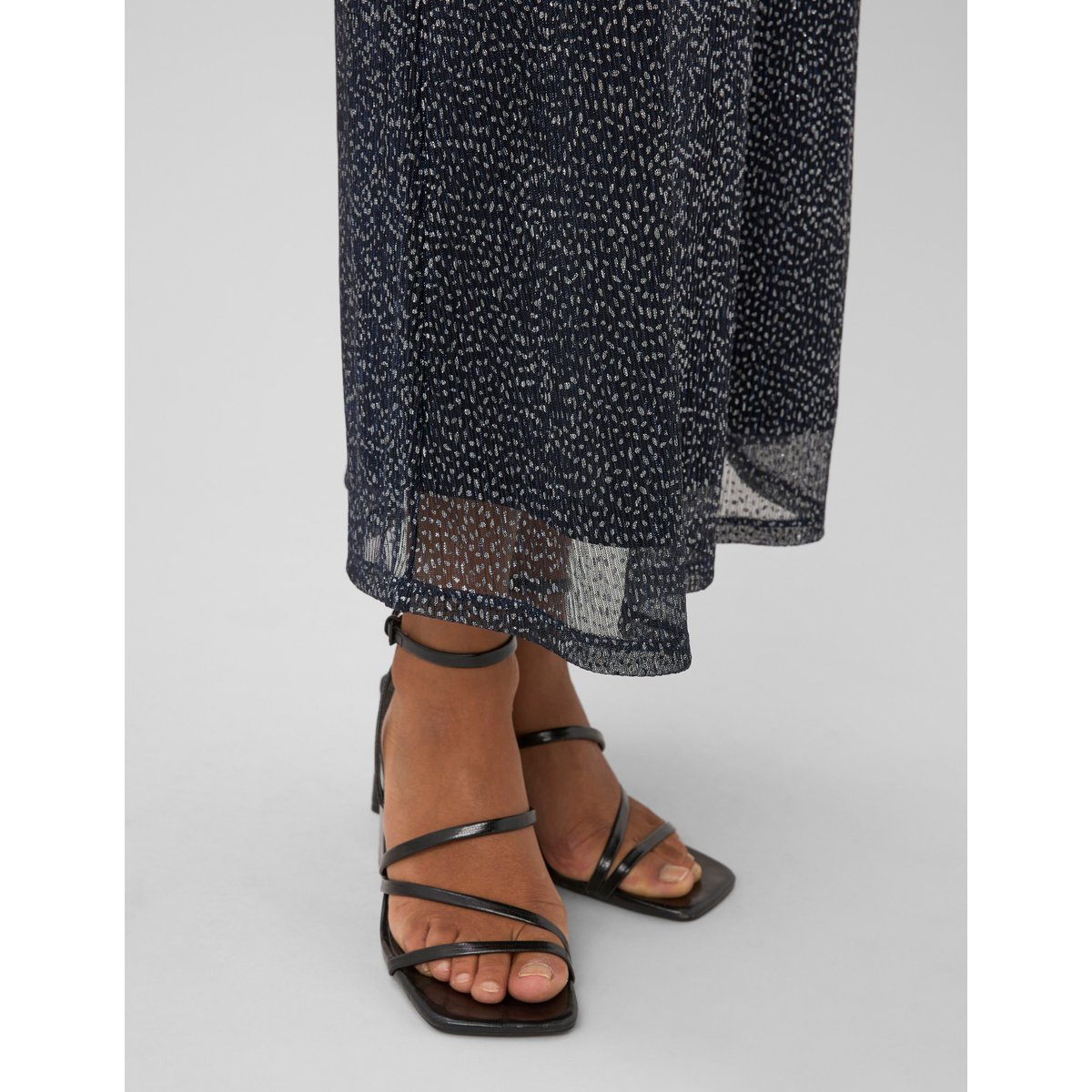 Robe longue imprimée bleu foncé, BZB