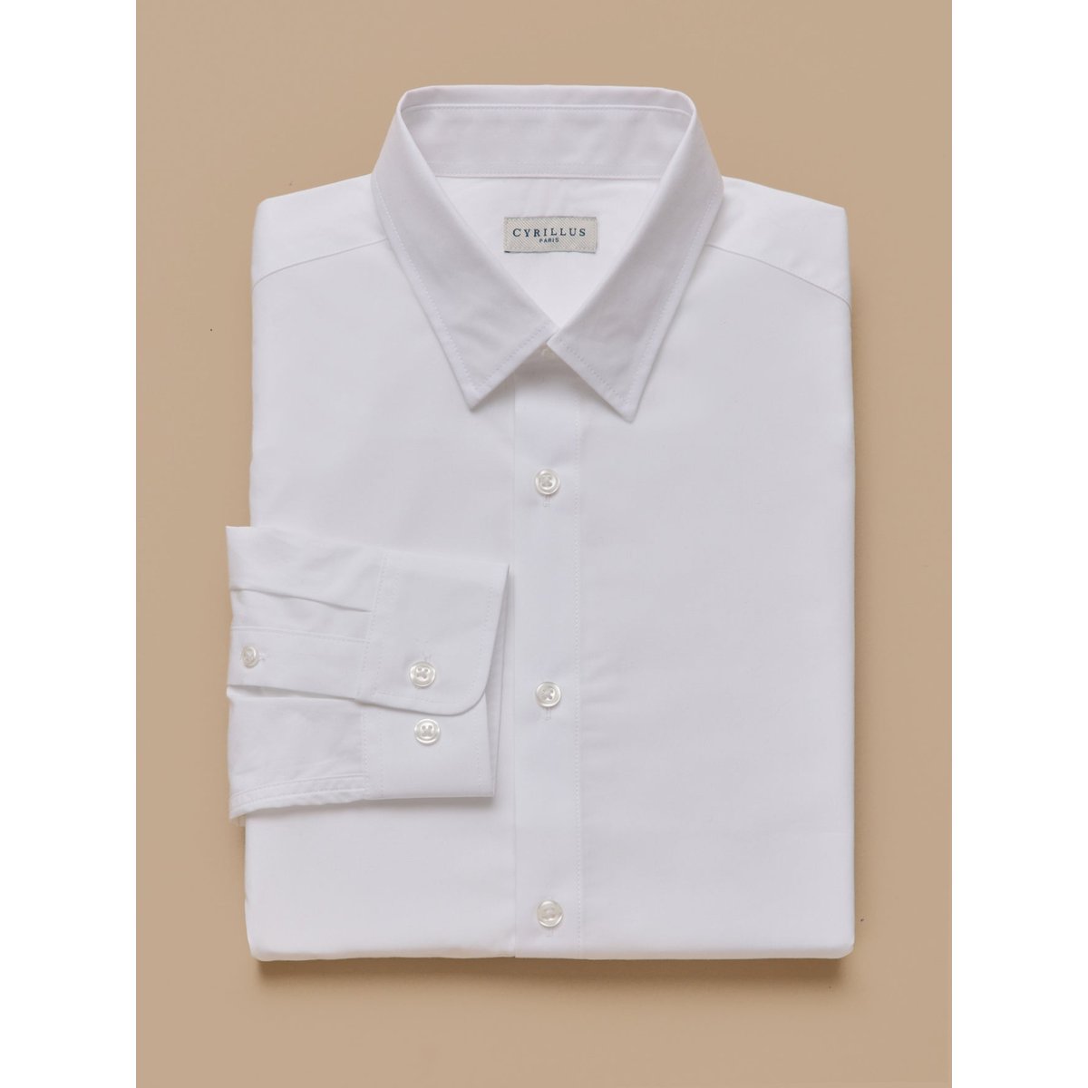 Chemise popeline unie coupe ajustée blanc, CYRILLUS