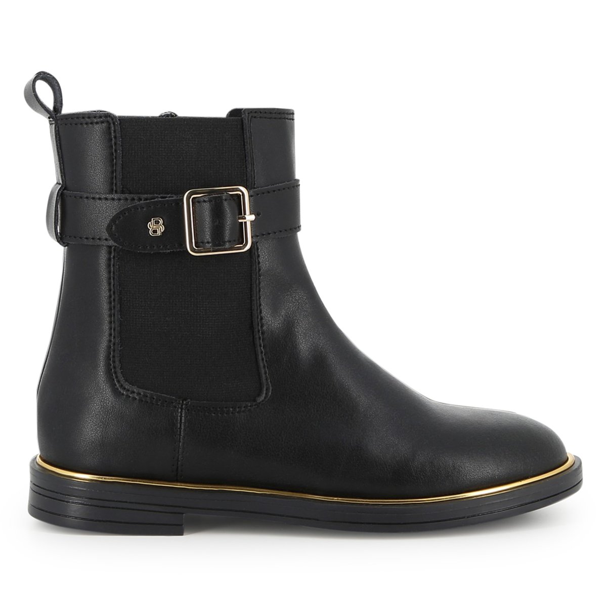 Bottines cuir de vachette black, BOSS KIDSWEAR