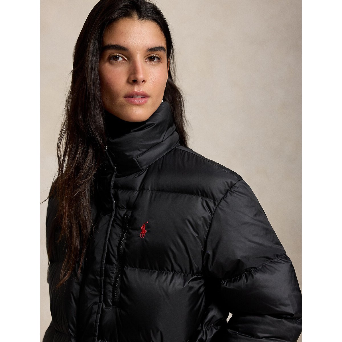 Doudoune courte à capuche noir, POLO RALPH LAUREN