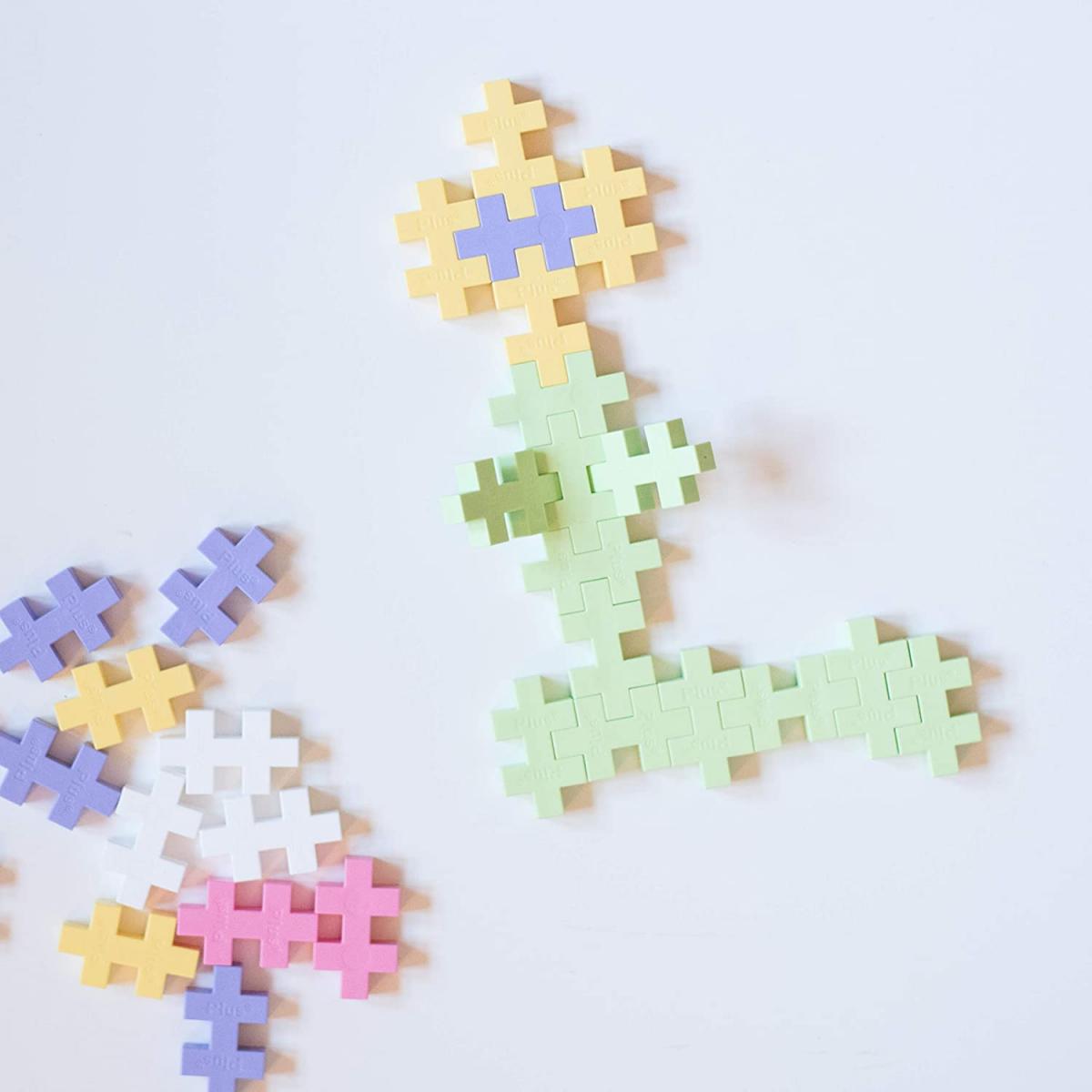 Plus-Plus Box Mini Pastel 600 pcs couleur unique, PLUSPLUS