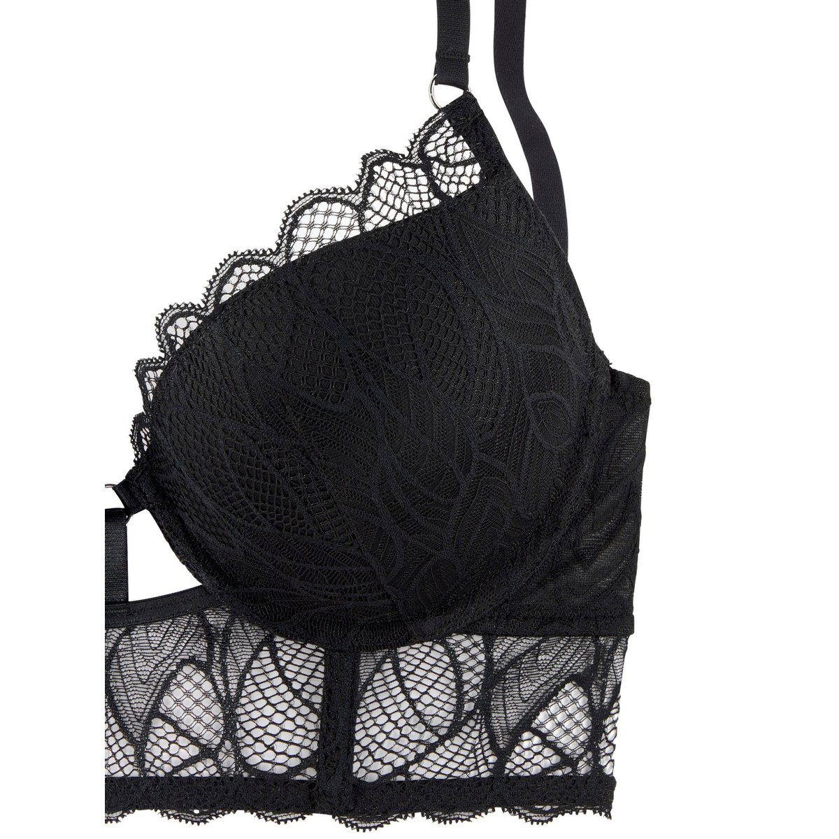 Soutien-gorge bustier push-up Alicia noir, LASCANA