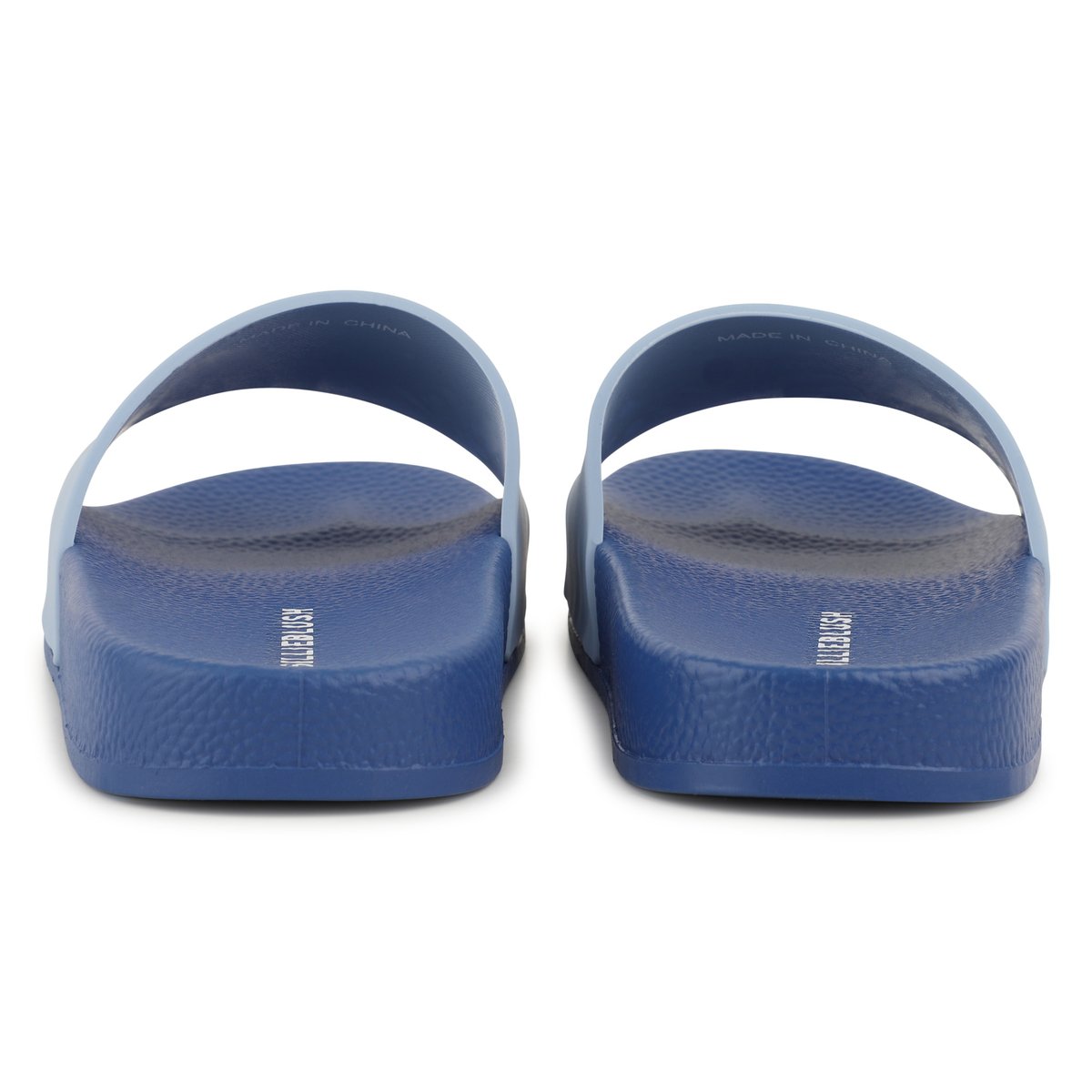 Claquettes imprimées bleu fanion, BILLIEBLUSH