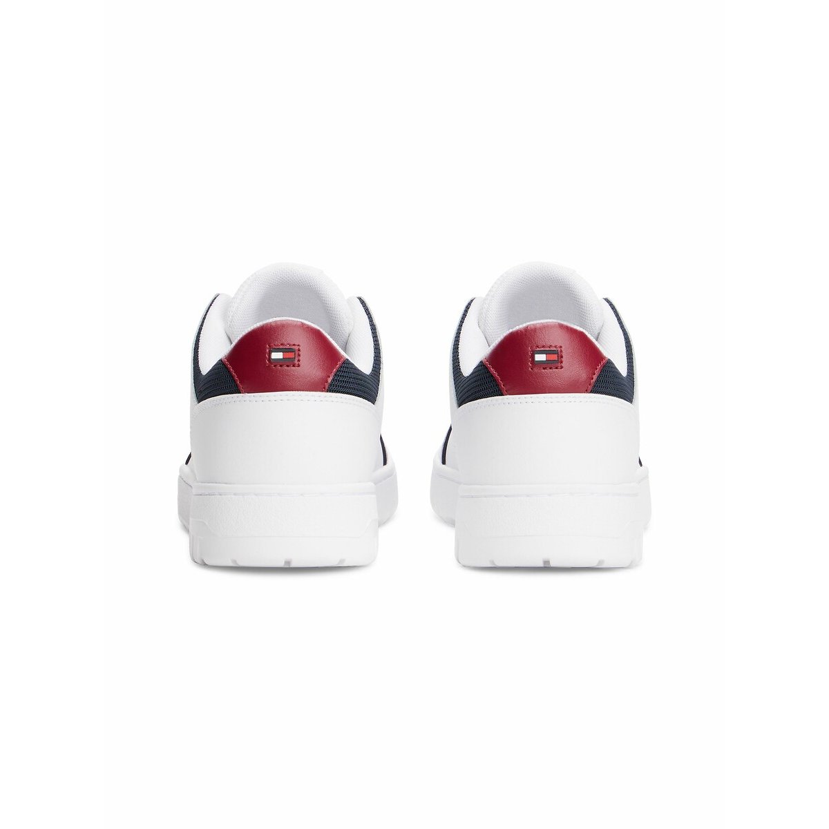 Baskets en cuir Core blanc/bleu marine, TOMMY HILFIGER
