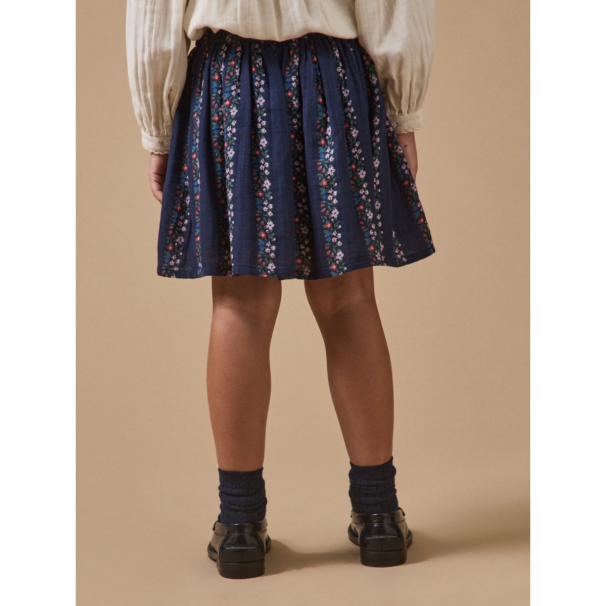 Jupe gaze de coton imprimé romy, CYRILLUS