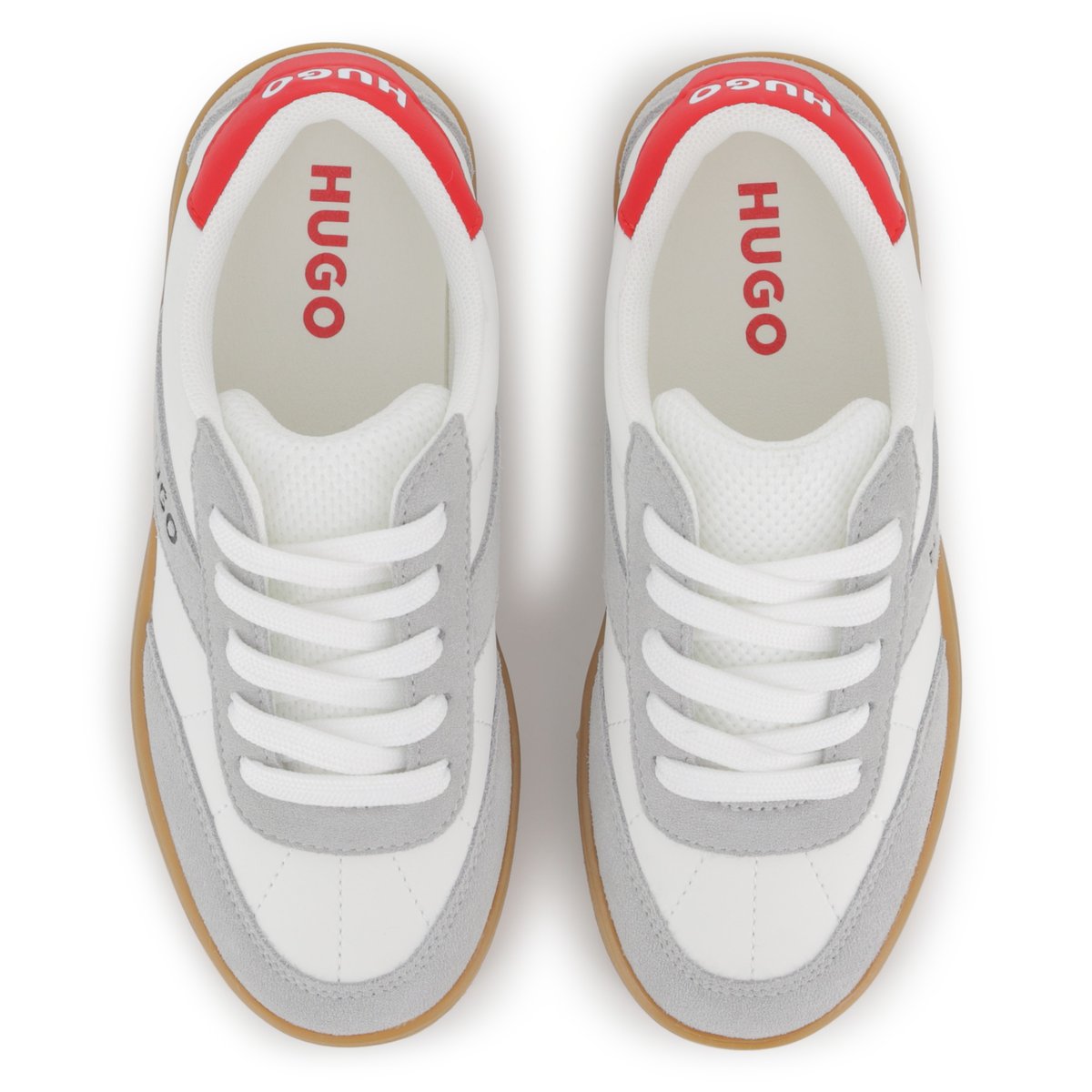 Baskets basse à lacets blanc, HUGO KIDSWEAR