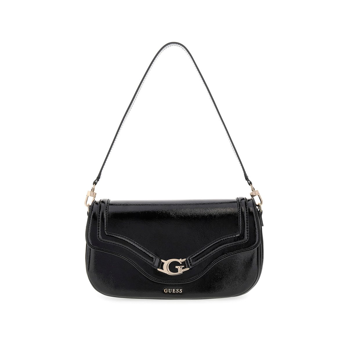 Sac D'épaule Dea Verni noir, GUESS