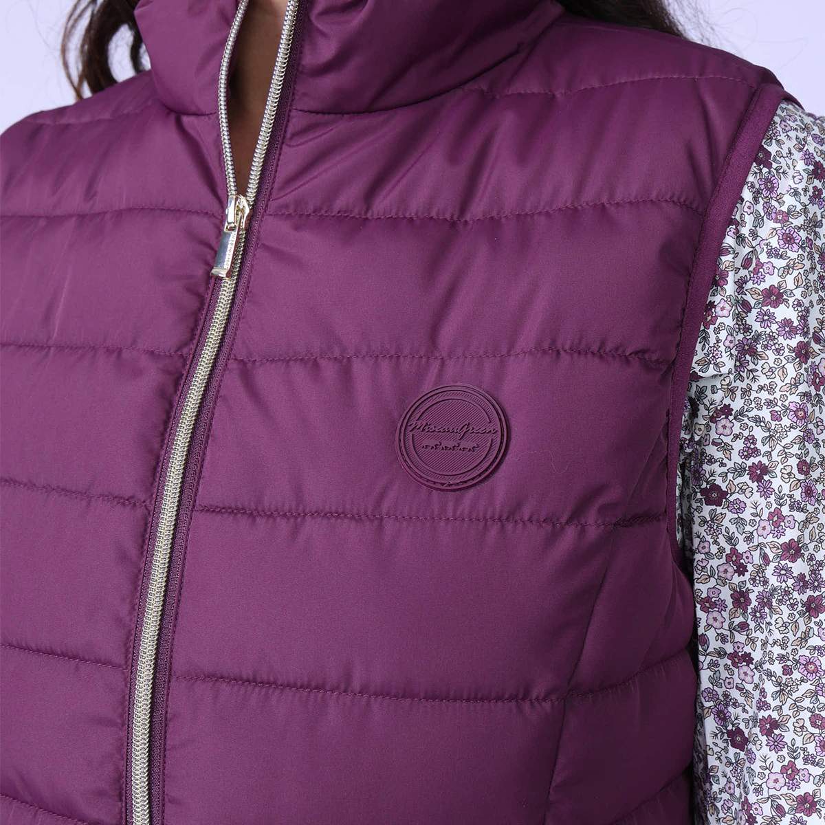 Doudoune sans manches Helena violet, MISE AU GREEN