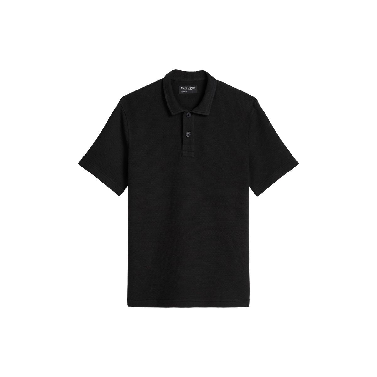 DfC Polo Jersey regular avec une structure fine noir, MARC O'POLO