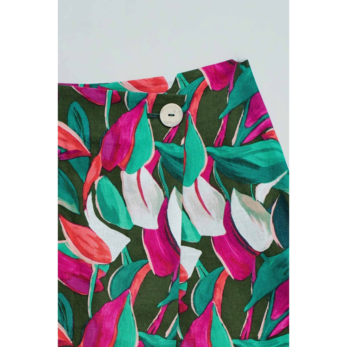 SKORT AVEC MOTIF ET LIN rose, SALSA JEANS