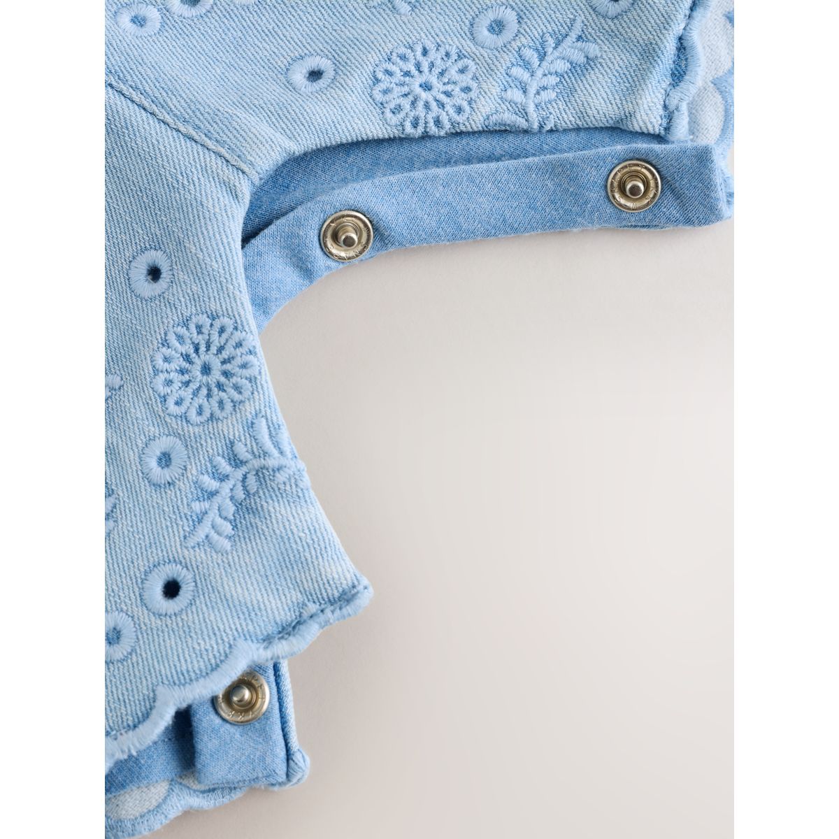 Ensemble salopette et body bébé, 2 pièces broderie bleu denim, NEXT