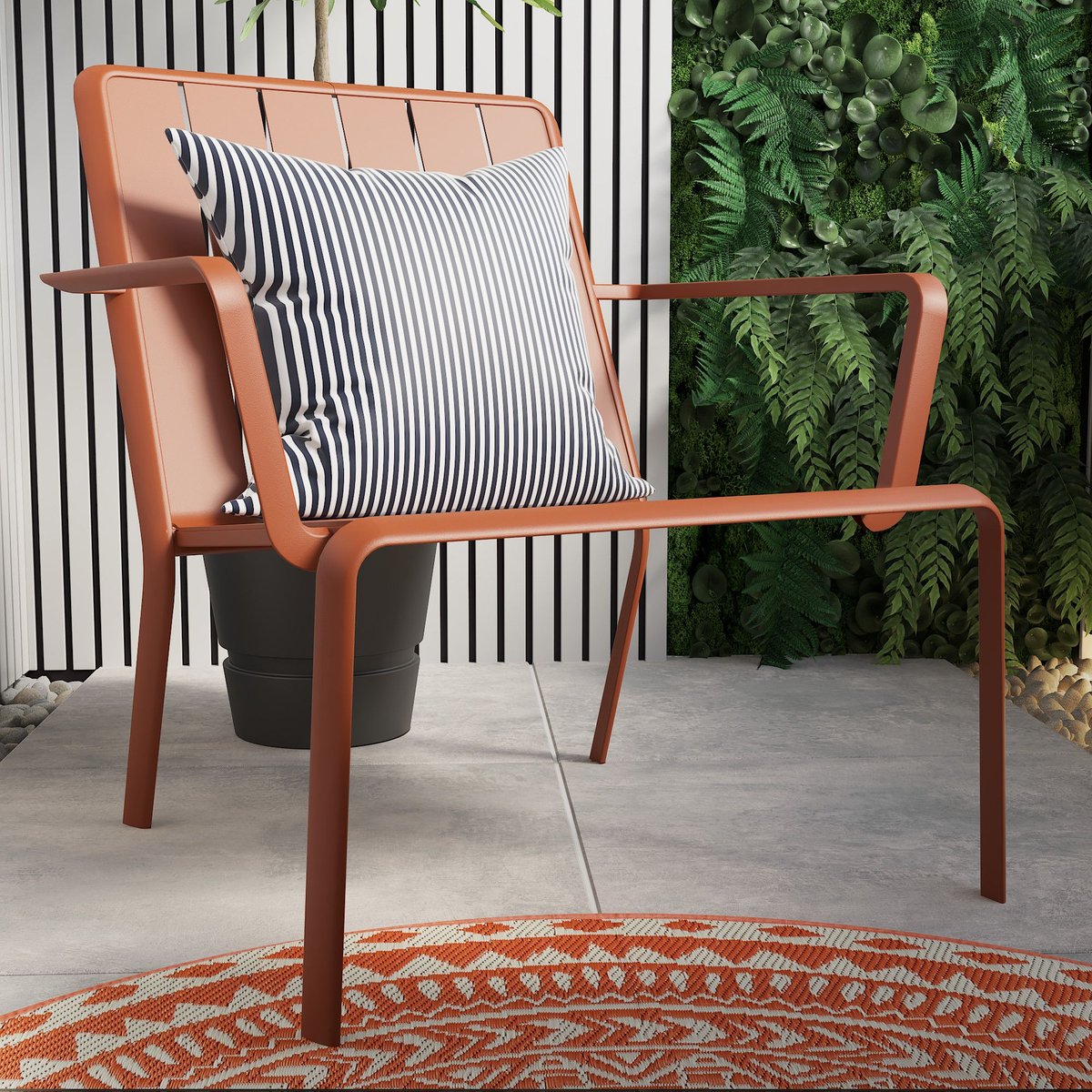 Chaise de jardin en aluminium, IDAHO orange / cuivré, NATERIAL