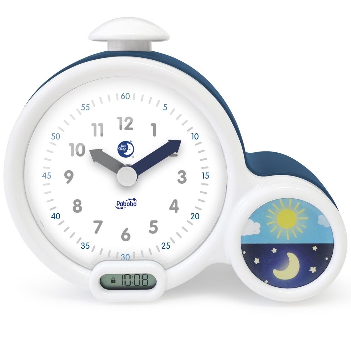Réveil éducatif Kid'Sleep Clock blanc, bleu, PABOBO