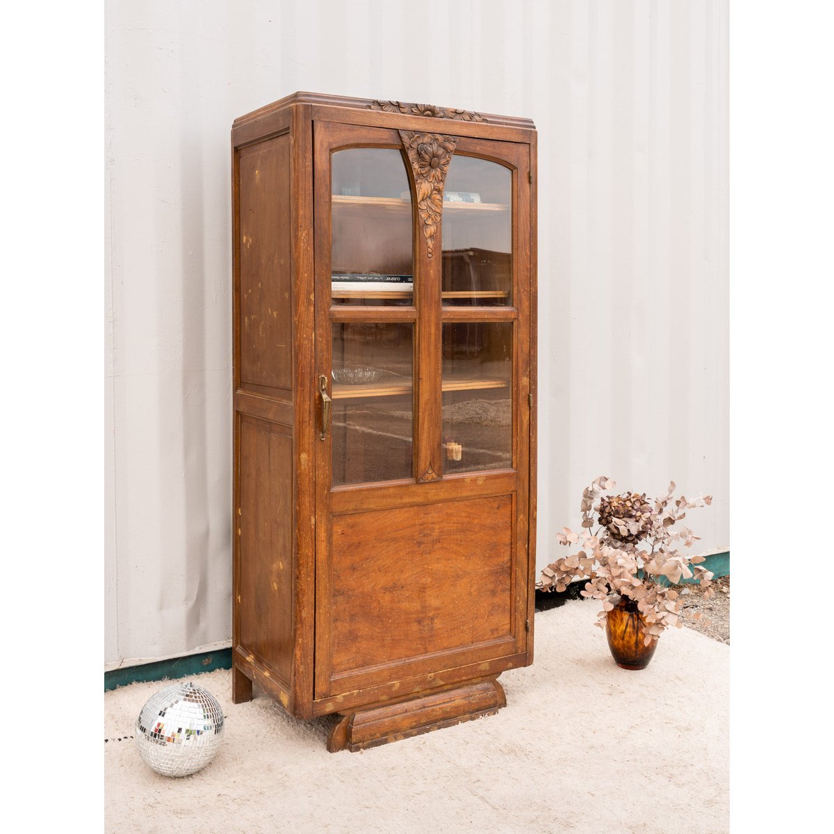 Armoire art déco en bois Blandine N°478 - Bon état bois foncé, DEBONGOUT