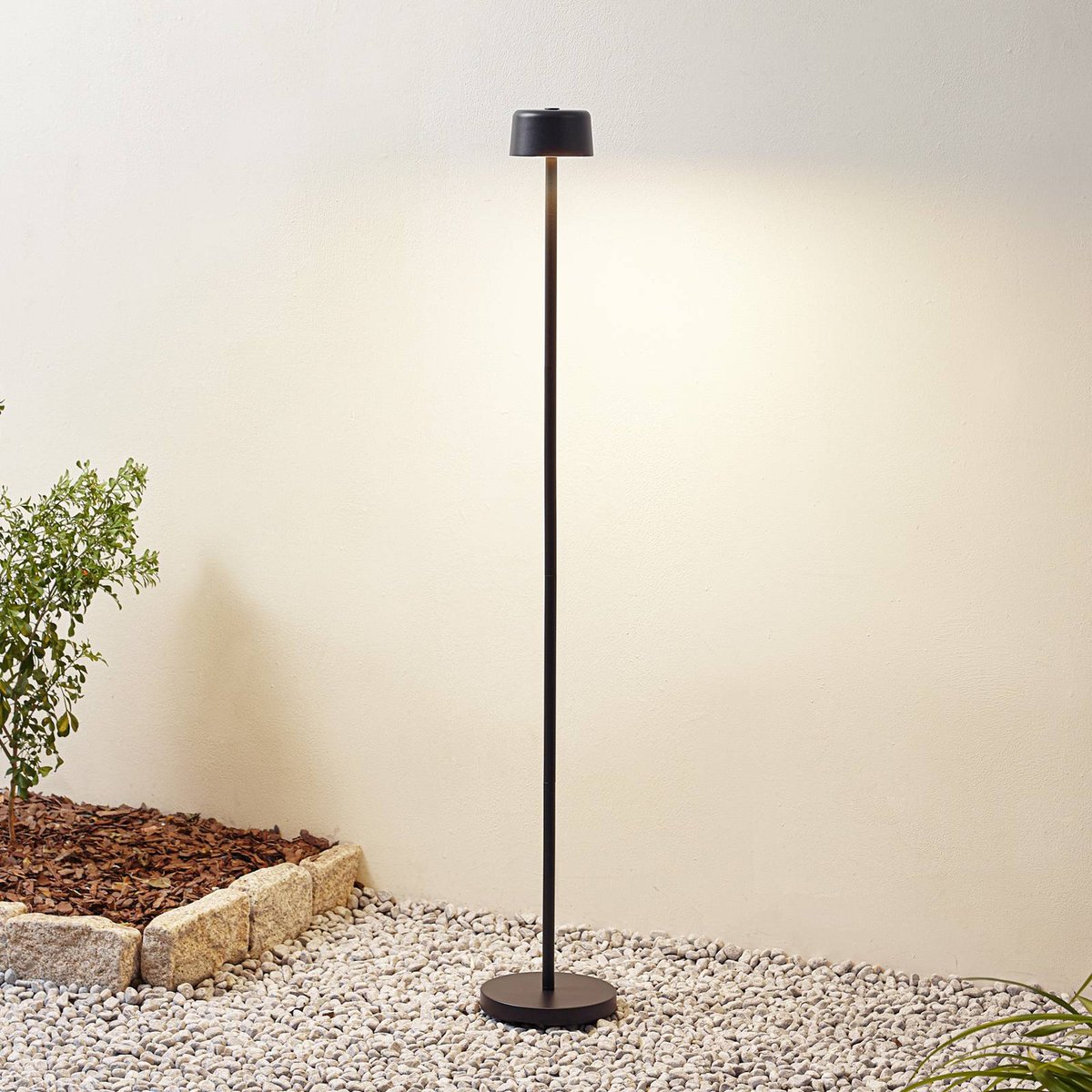 Luminaire de terrasse en aluminium moderneLED noir, LINDBY