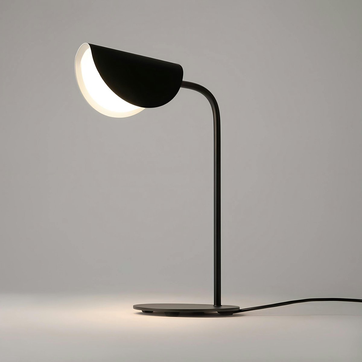 Lampe de chevet noire design - abat-jour plié LENORE noir, PIER IMPORT