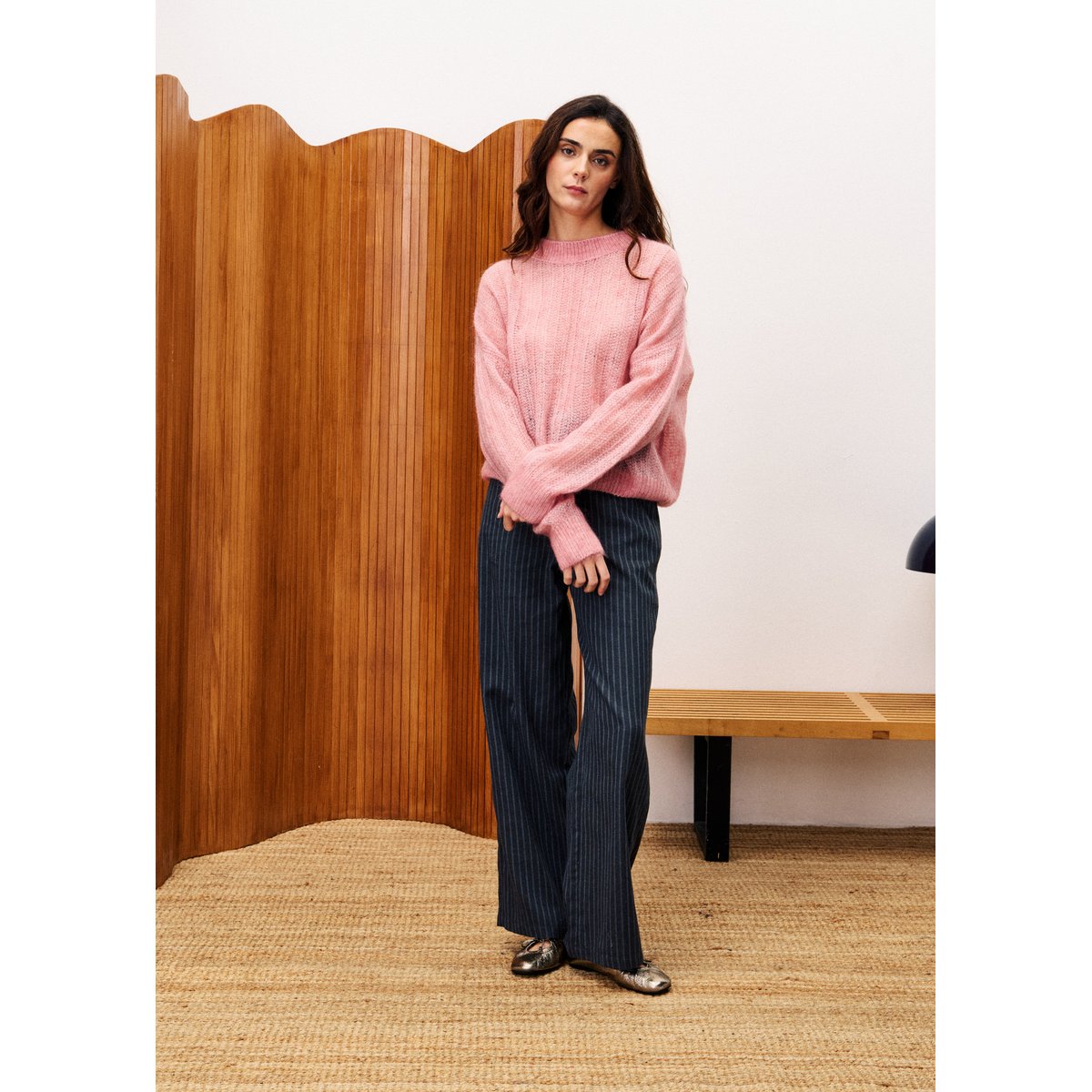 Pull en mohair LYS rose pale, FRNCH