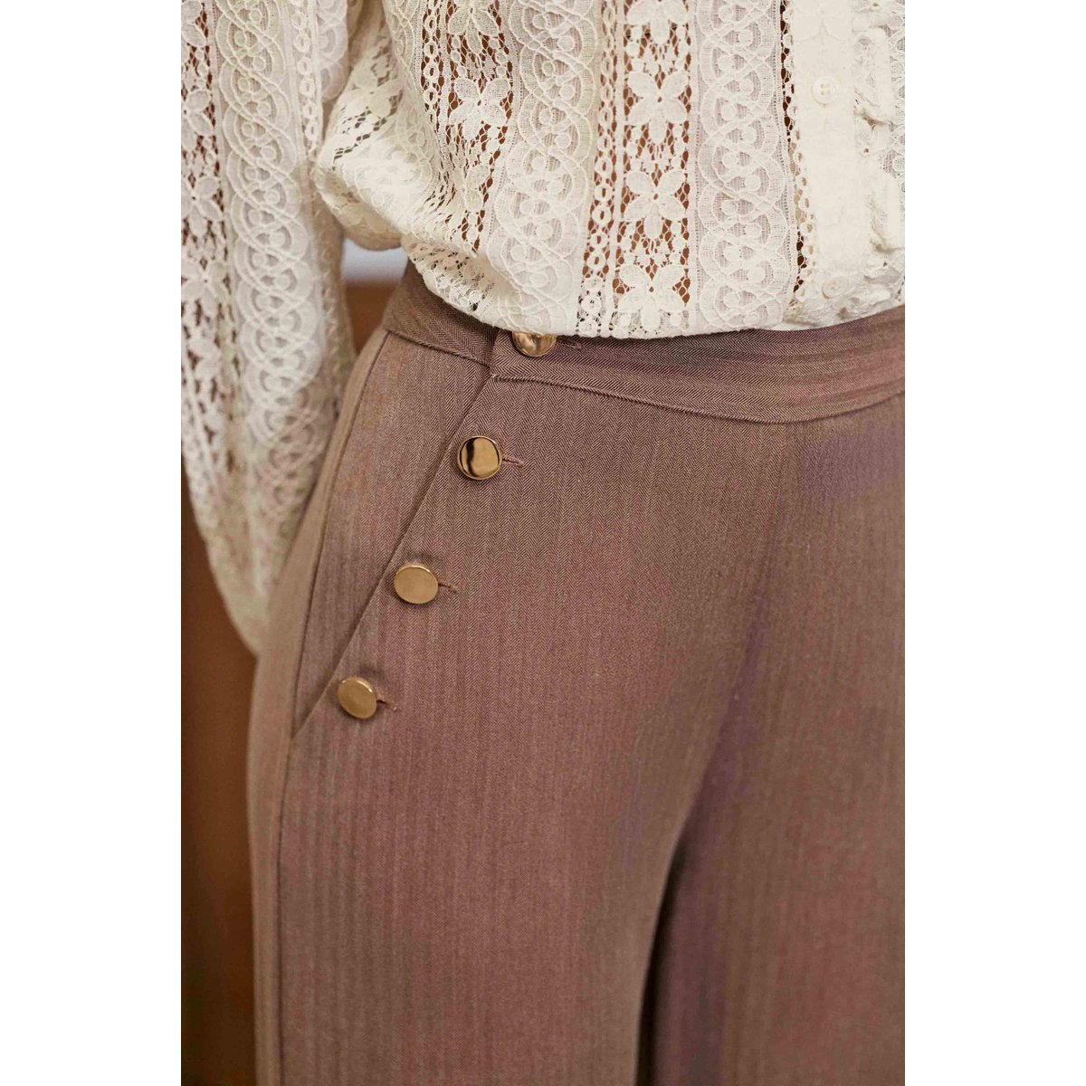Pantalon droit uni PADDY 16-marron, LA PETITE ETOILE