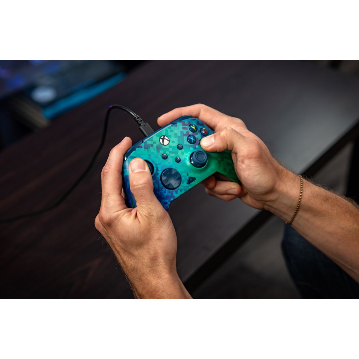 Manette Glitch Green couleur unique, TURTLE BEACH