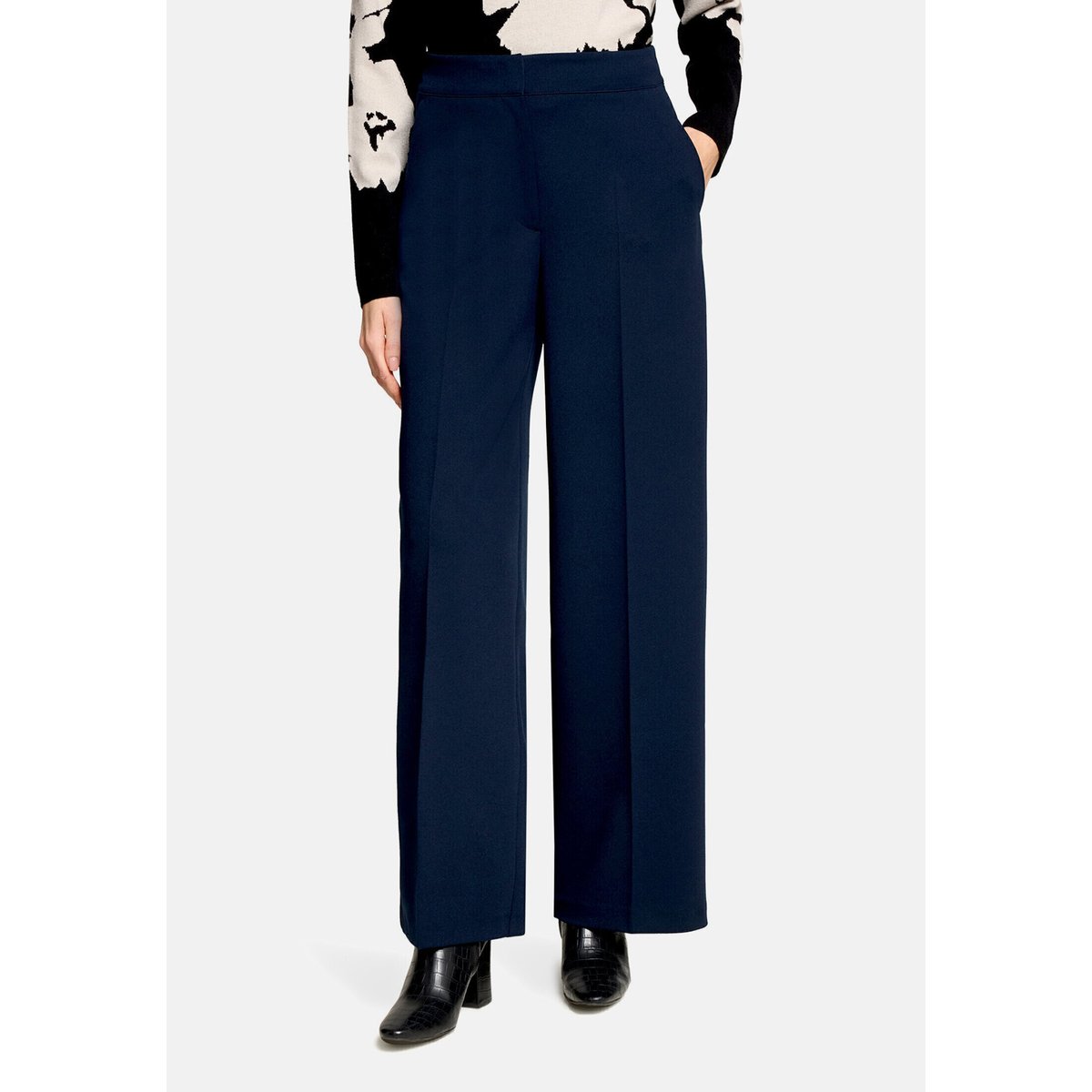 Pantalon Marlene unicolore dark sky, BETTY BARCLAY