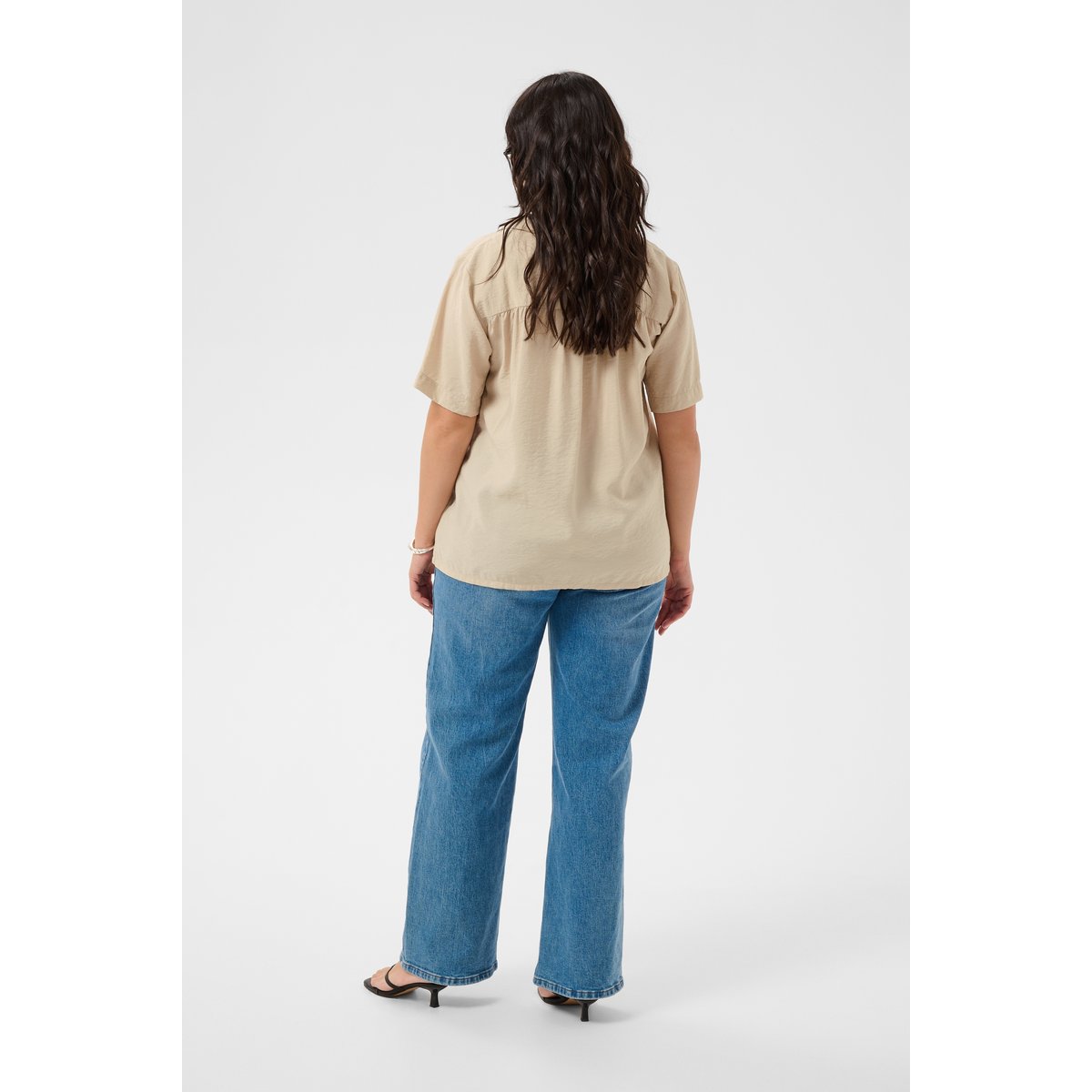 Blouse à manches courtes gris feather gray, KAFFE CURVE