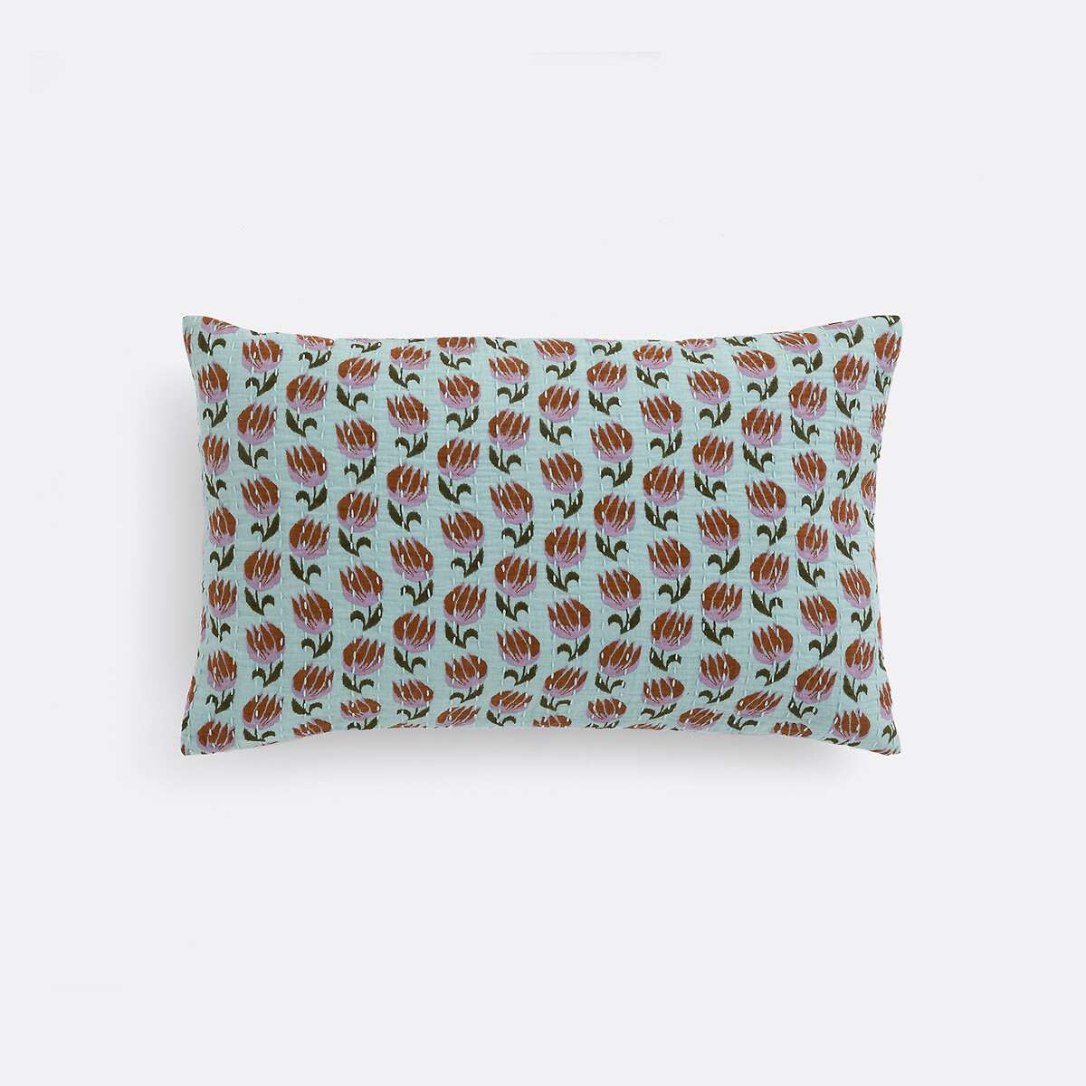 Housse de coussin rectangulaire, en gaze de coton, imprimé Ikat, ASTI multicolore, LA REDOUTE INTERIEURS