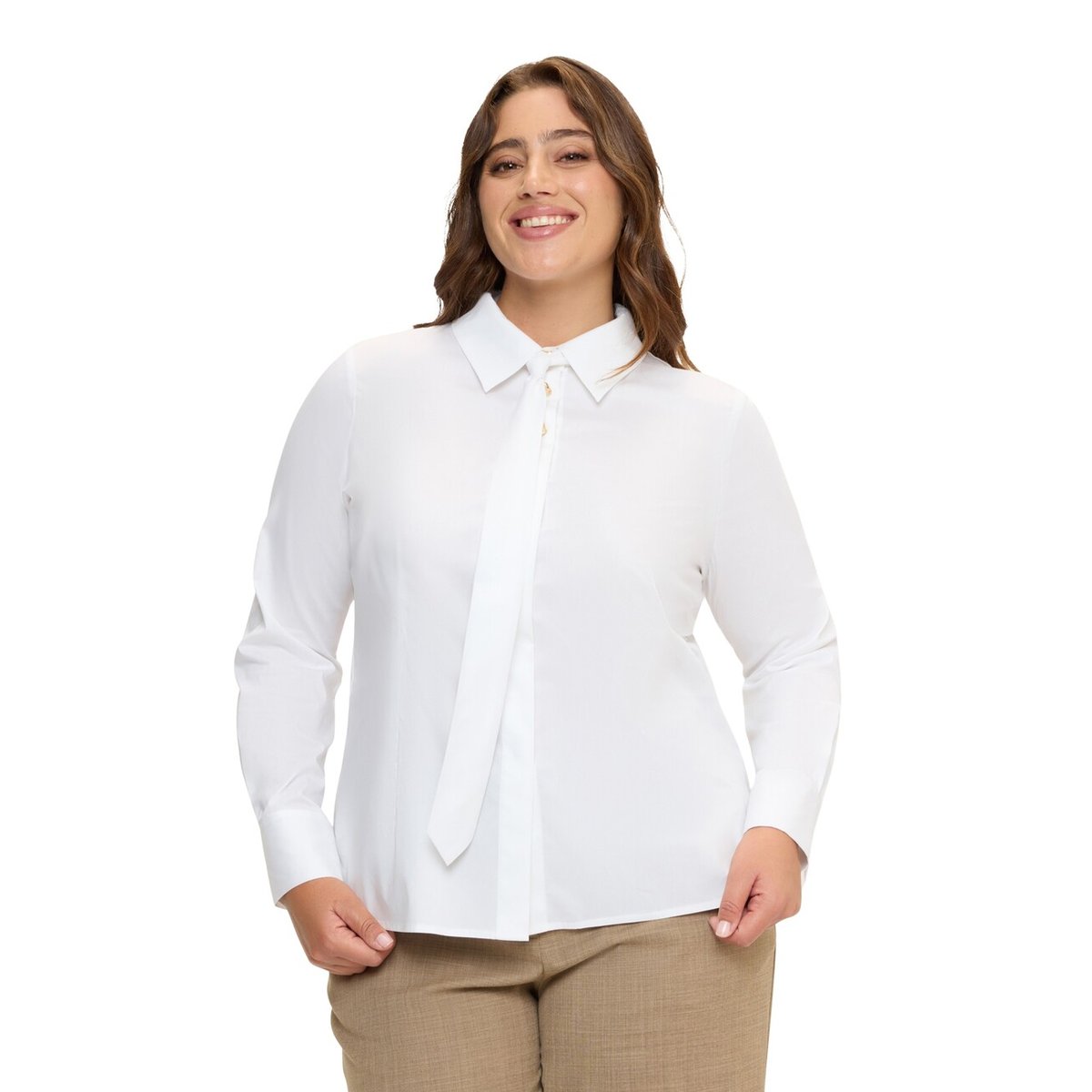 Chemise avec cravate amovible blanc, FIORELLA RUBINO