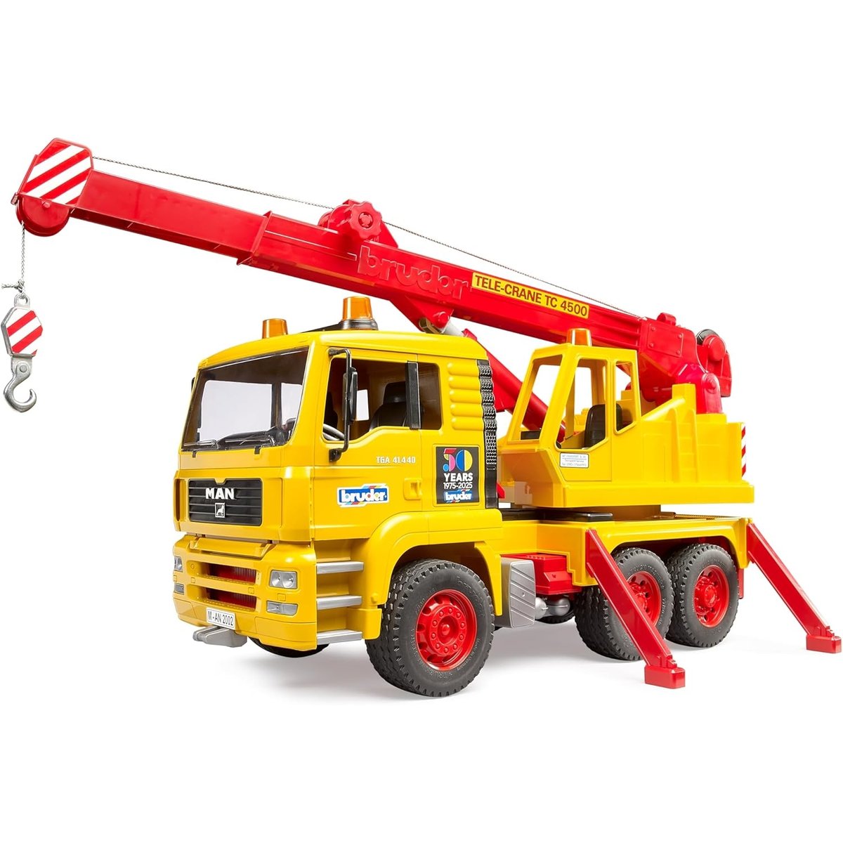 Édition spéciale - Camion-grue MAN jaune, BRUDER