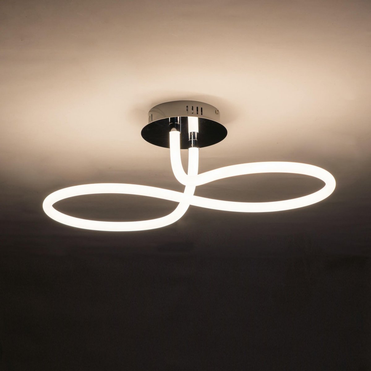 Plafonnier LED infini chromé - AENARIA argenté / chromé, KOSILUM