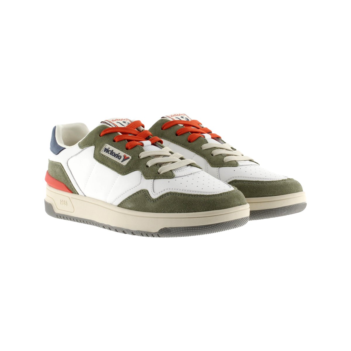 Basket Cuir kaki, VICTORIA