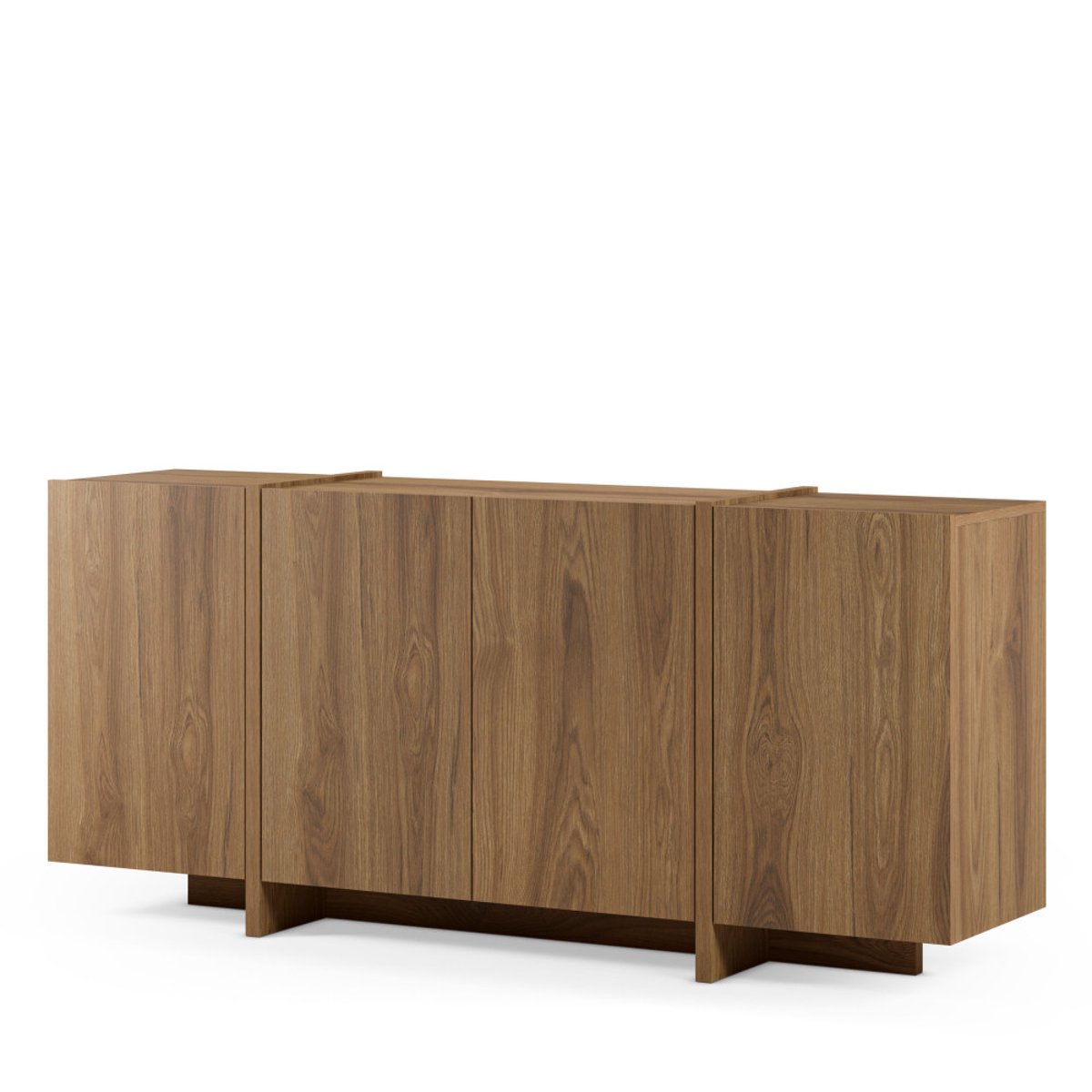 Buffet 4 portes en bois L180cm- NICOLE bois foncé, DRAWER