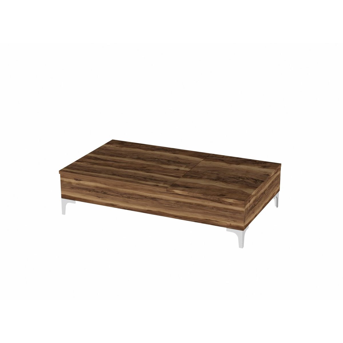 Table basse relevable avec rangements intégrés UPPSALA marron, TOILINUX