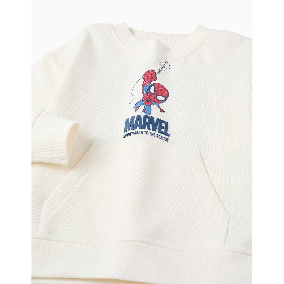Sweat en coton avec imprimés Spider-Man blanc, ZIPPY