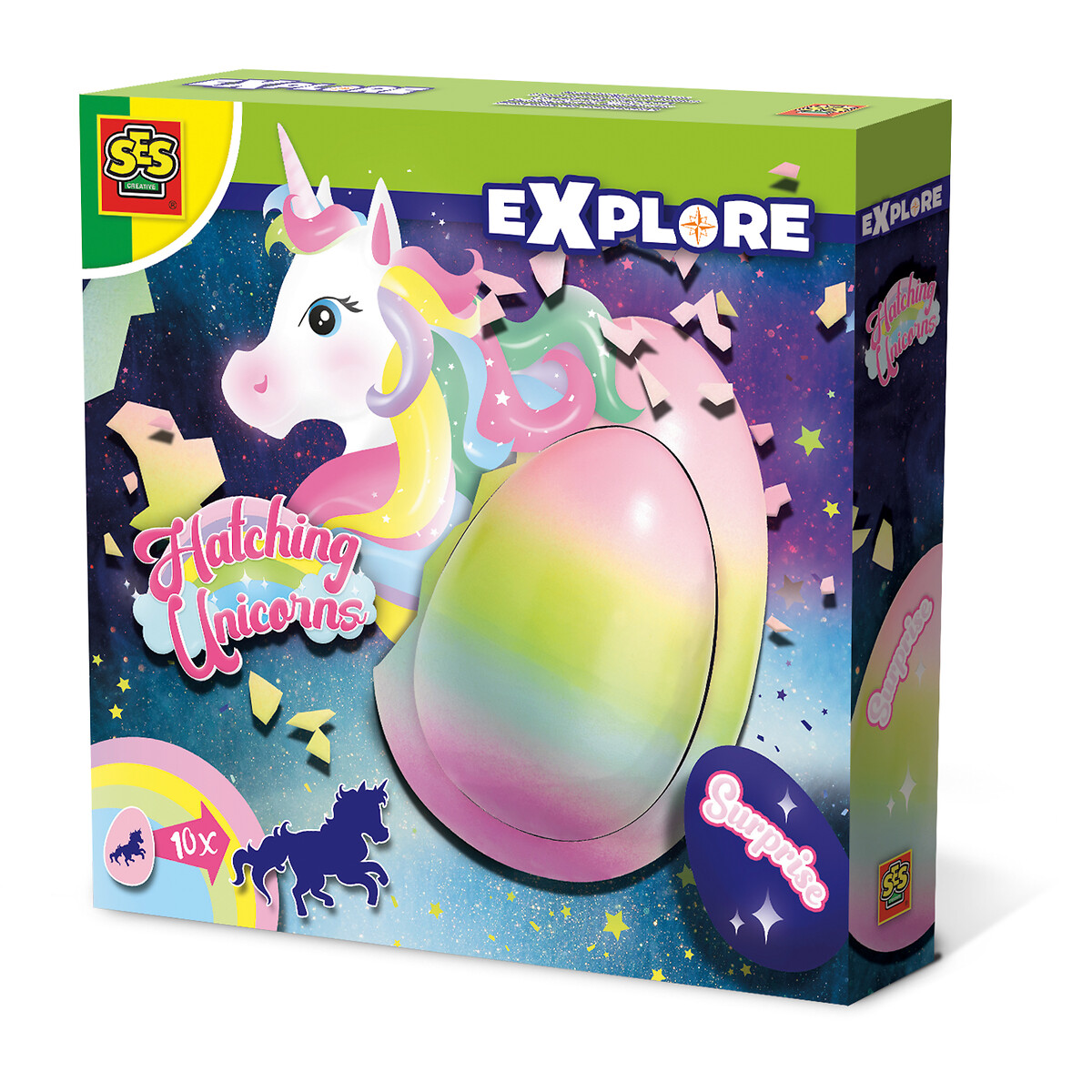 Brinquedo "Hatching Unicórnio ovo surpresa", SES multicolor, SES