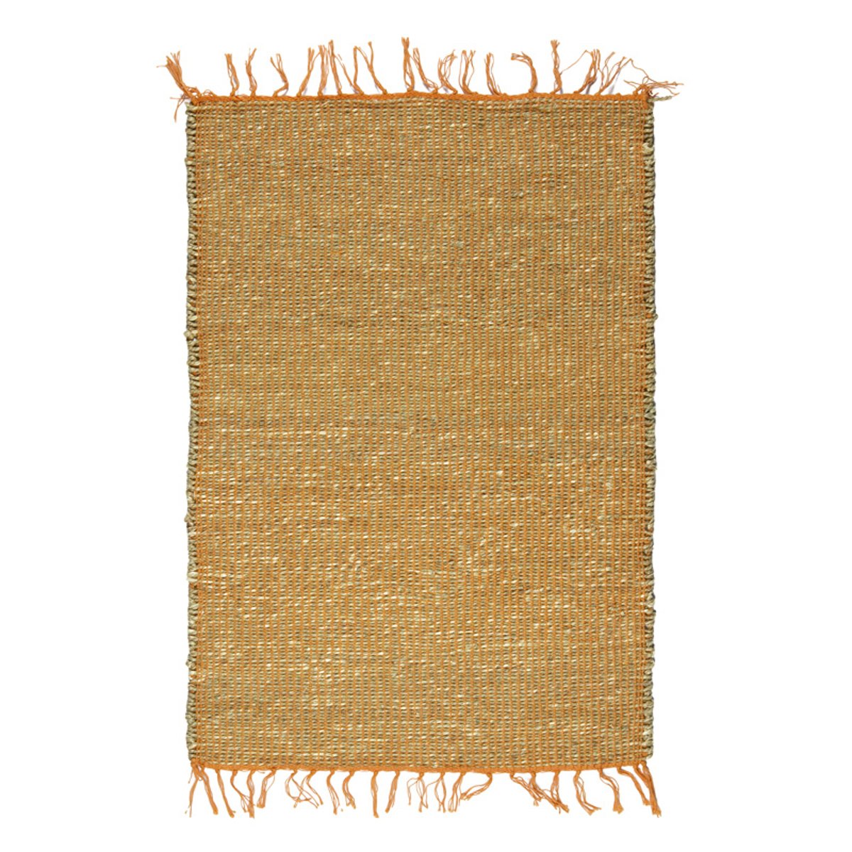 Tapis en jonc de mer et coton PROVENCA orange, THE DECO FACTORY