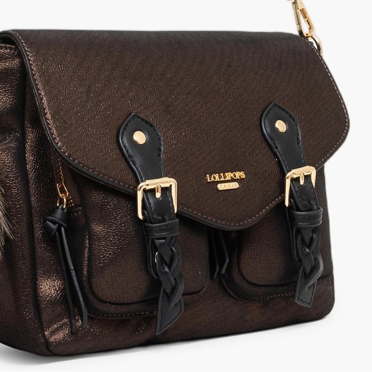 Sac porté épaule Tyler marron, LOLLIPOPS