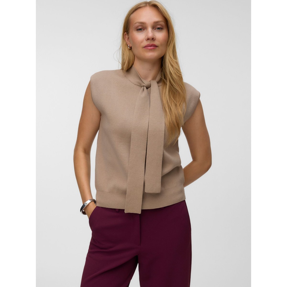 Pull En Maille silver mink, VERO MODA