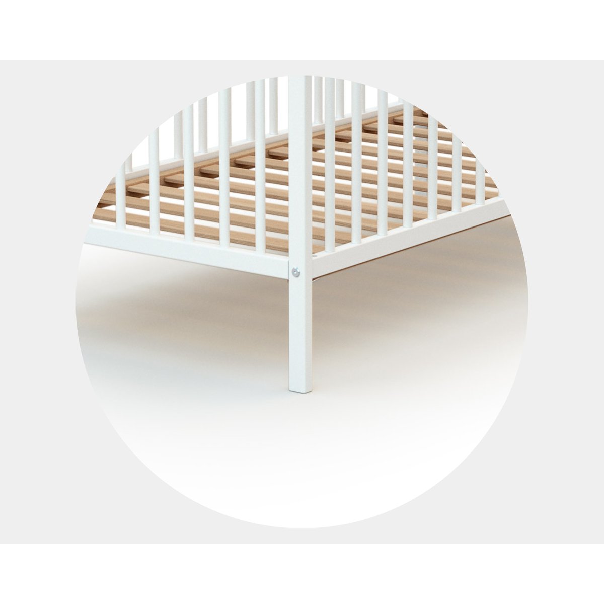 Lit bébé en bois ONE blanc, WEBABY