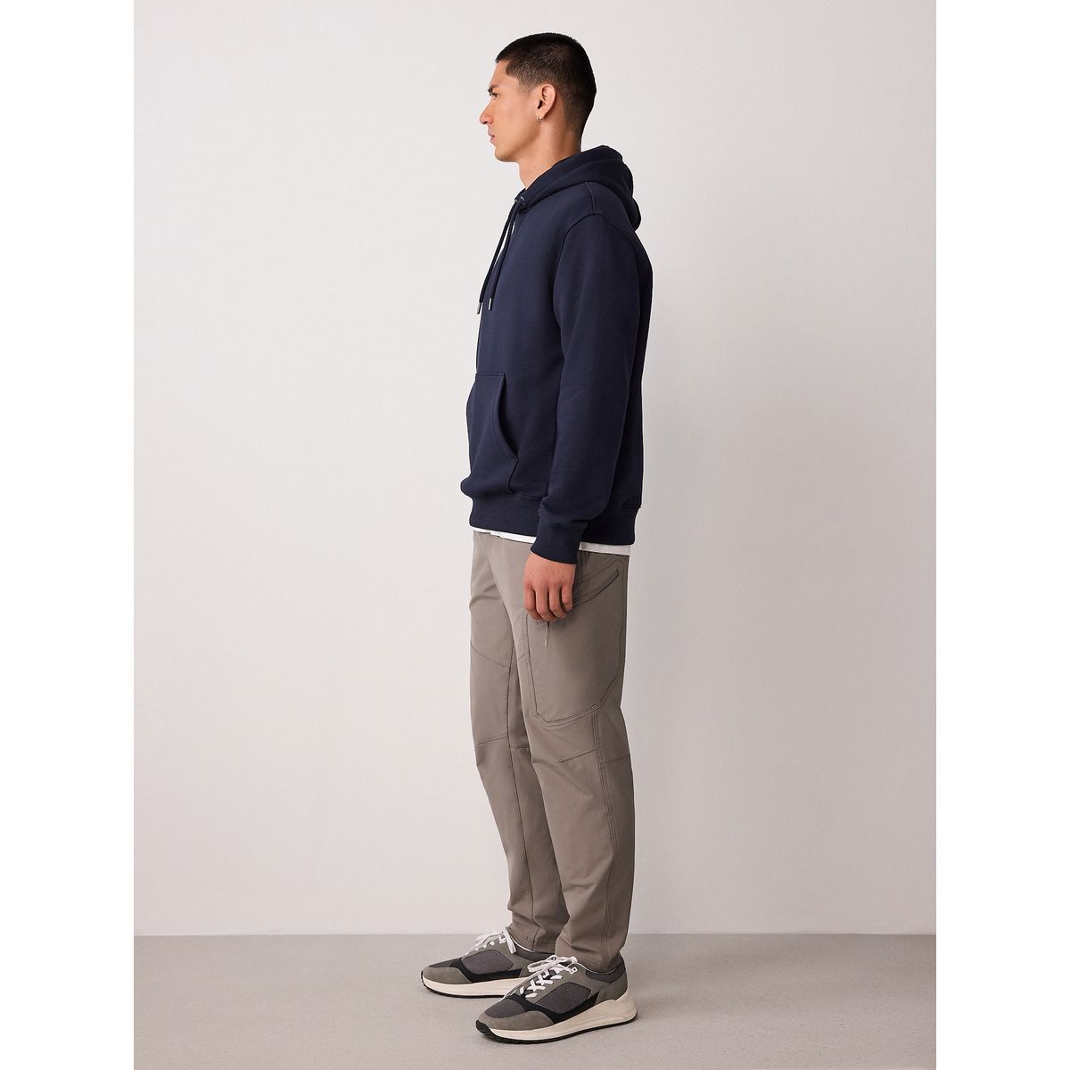 Pantalon cargo drytech slim militaire stretch gris, NEXT