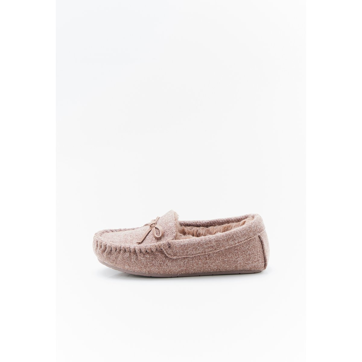 Chaussons Thermolactyl effet feutre marron taupe chiné, DAMART