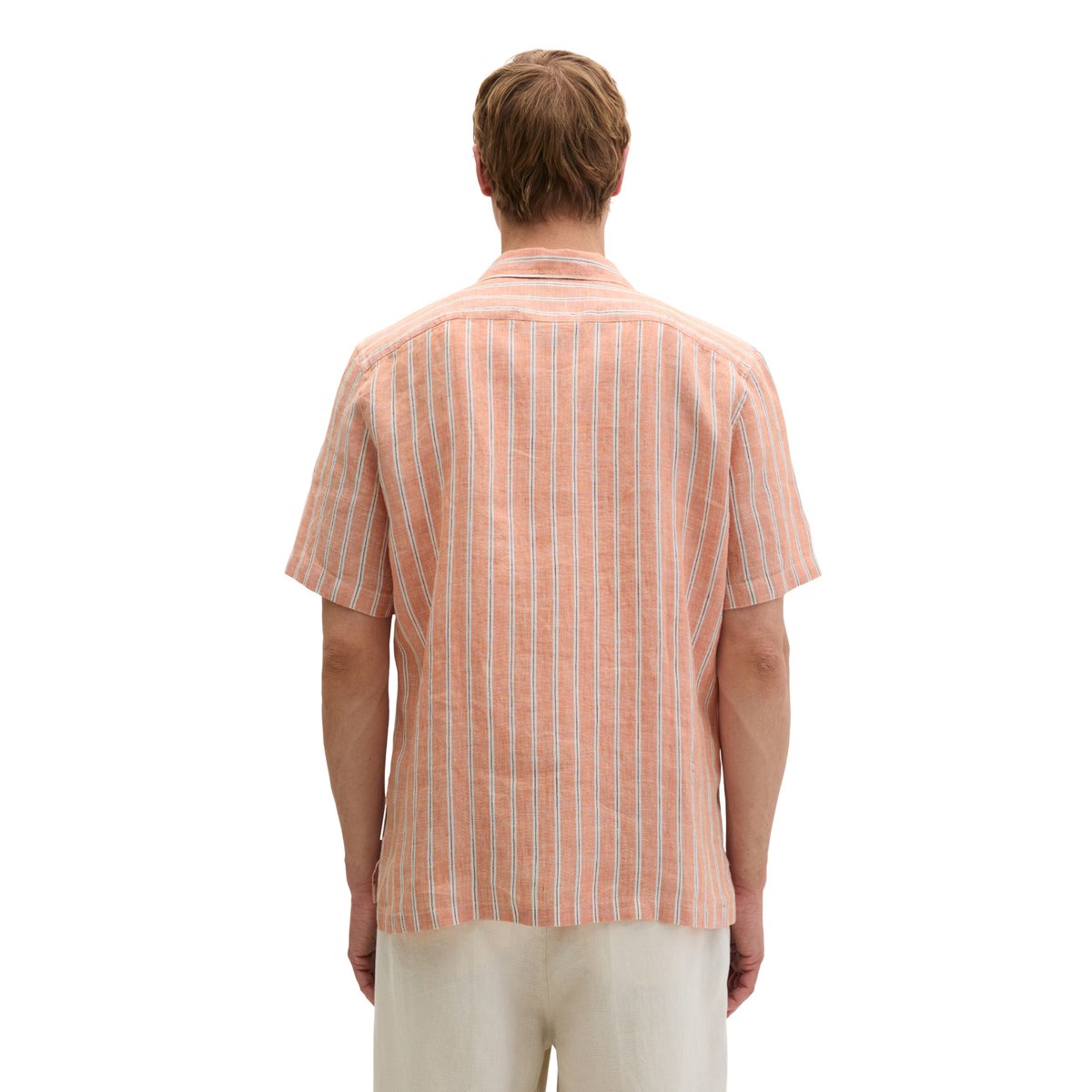 Chemise à manches courtes regular en lin de haute qualité orange, MARC O'POLO