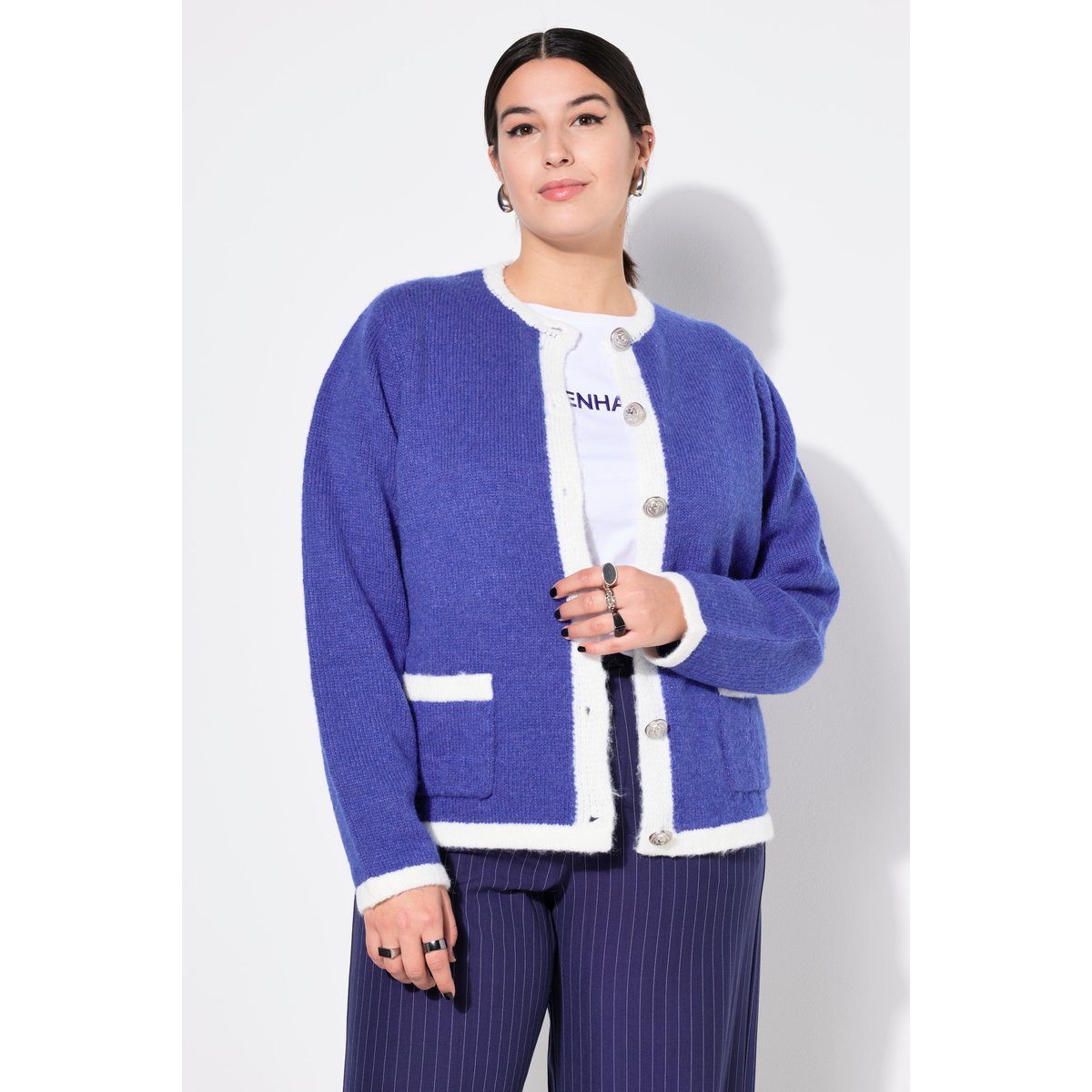 Cardigan coupe Loose bleu violet, STUDIO UNTOLD