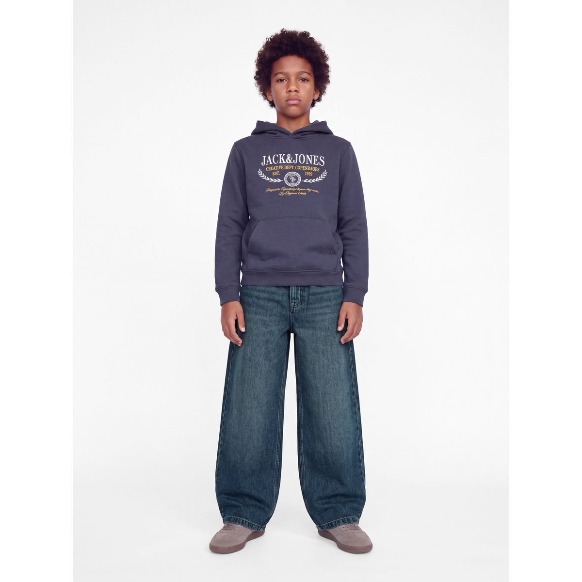 Jeans À Coupe Tonneau blue denim 1, JACK & JONES JUNIOR
